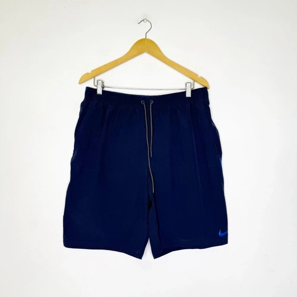 Nike Swim Trunks Men's Navy Blue Swim Shorts Bathing suit Size XL